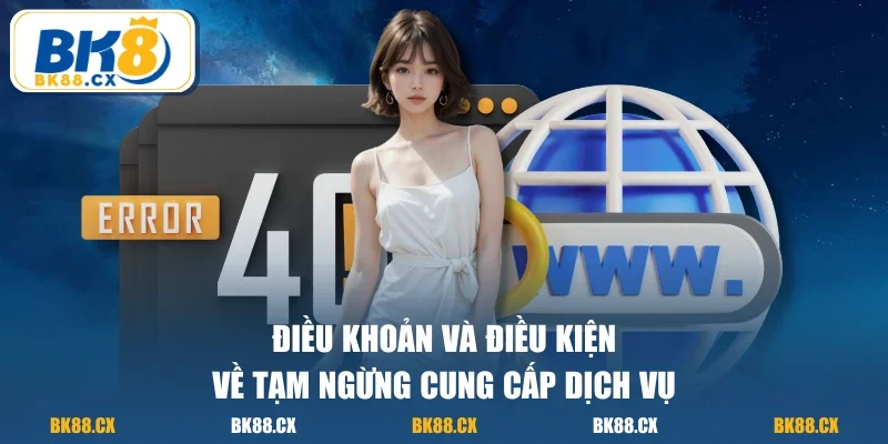 Điều khoản và điều kiện về tạm ngừng cung cấp dịch vụ
